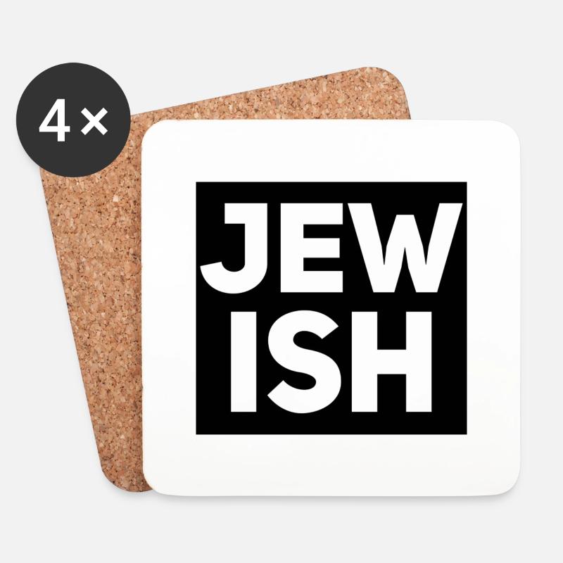 JEWISH - Untersetzer (4er-Set) - Weiß