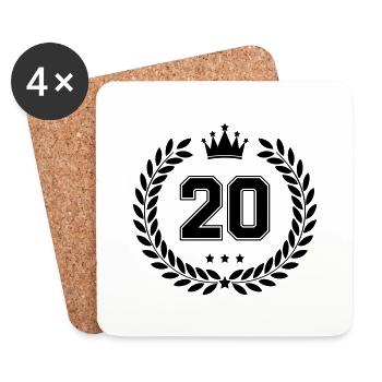 coat of arms 20 - Coasters (set of 4) - white - Front