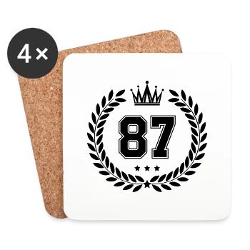 Coat of arms 87 - Coasters (set of 4) - white - Front