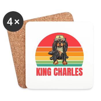 king charles - Dessous de verre (lot de 4) - blanc - Devant