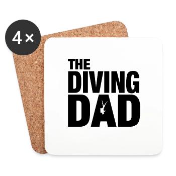 The Diving Dad Taucher - Untersetzer (4er-Set) - Weiß - Vorne