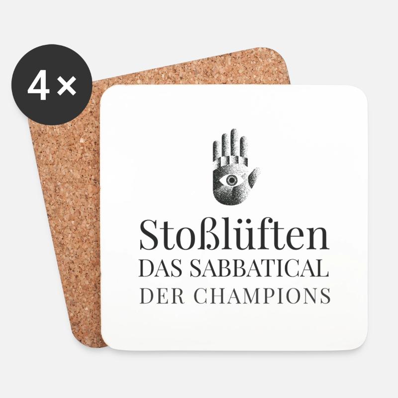 Stoßlüften das Sabbatical der Champions - Untersetzer (4er-Set) - Weiß