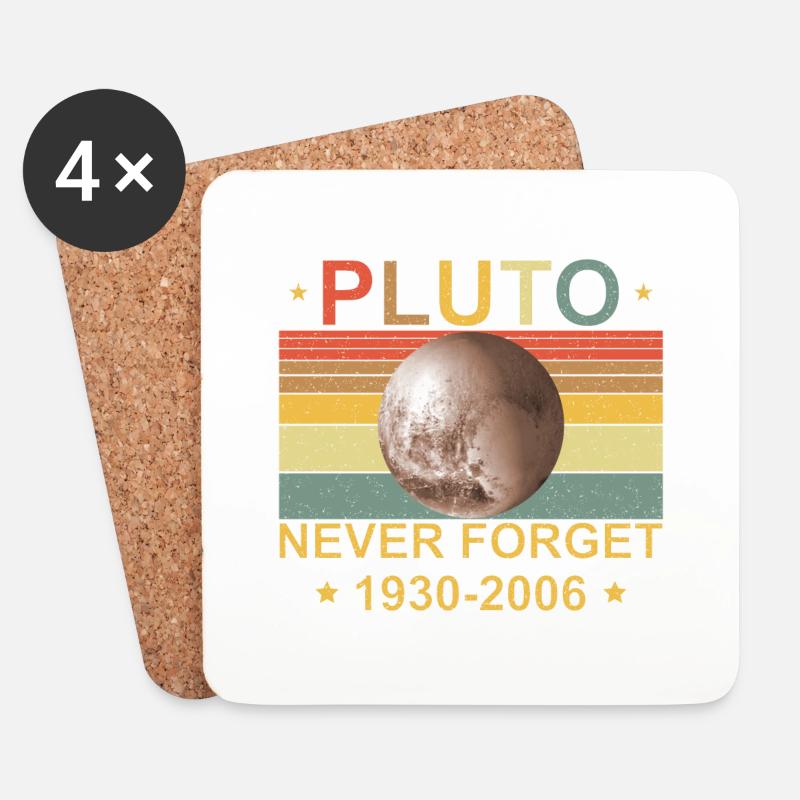 Never Forget Pluto 1930-2006 Vintage Retro - Untersetzer (4er-Set) - Weiß