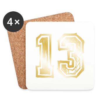 13 Nombre d’or - Dessous de verre (lot de 4) - blanc - Devant