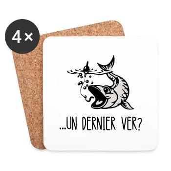 un dernier ver - Dessous de verre (lot de 4) - blanc - Devant