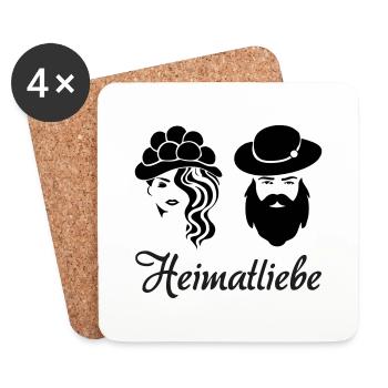 Schwarzwald Heimatliebe - Untersetzer (4er-Set) - Weiß - Vorne
