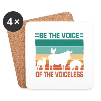 Vegetarian Animal Welfare Frutarian Vegan Animal Lover - Coasters (set of 4) - white - Front