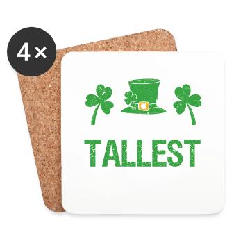 World's Largest Leprechaun Funny St. Patrick's Day - Coasters (set of 4) - white - Front