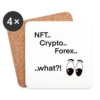 NFT Crypto Forex - Coasters (set of 4) - white - Front