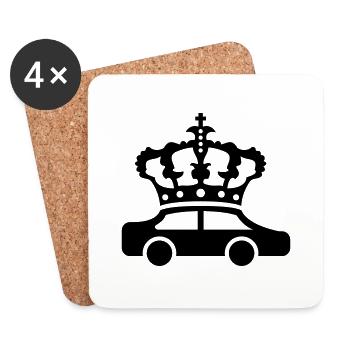Auto Krone Logo - Untersetzer (4er-Set) - Weiß - Vorne