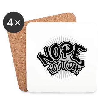 Comic Font Nope - Coasters (set of 4) - white - Front