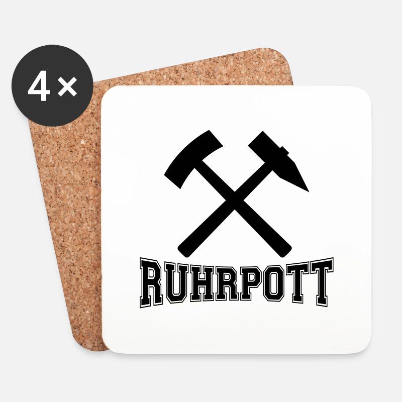 Ruhrpott - Untersetzer (4er-Set) - Weiß
