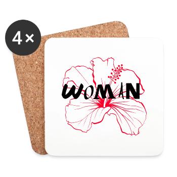 FEMME debout ensemble - Dessous de verre (lot de 4) - blanc - Devant