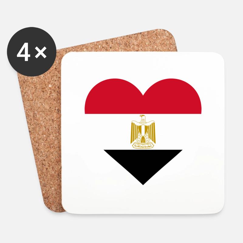 Ägypten - Untersetzer (4er-Set) - Weiß