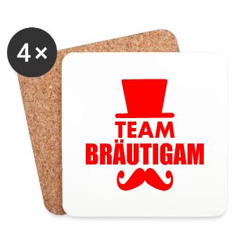Team bräutigam - Untersetzer (4er-Set) - Weiß - Vorne