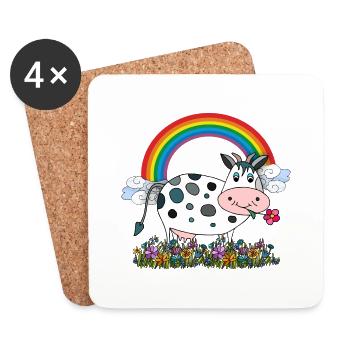Cow - Coasters (set of 4) - white - Front