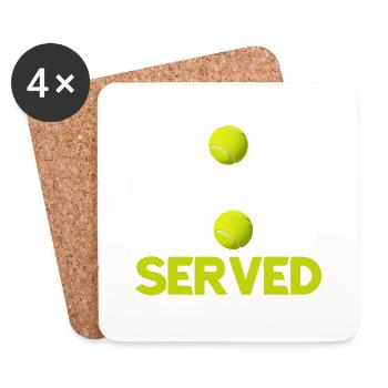 Vous venez d’être servi T-Shirt de tennis - Funny Tennis - Dessous de verre (lot de 4) - blanc - Devant