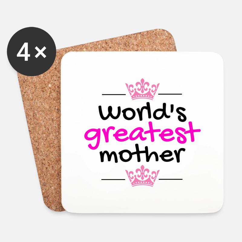 Die größte Mutter der Welt!! - Untersetzer (4er-Set) - Weiß