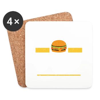 peace love cheeseburger - Untersetzer (4er-Set) - Weiß - Vorne