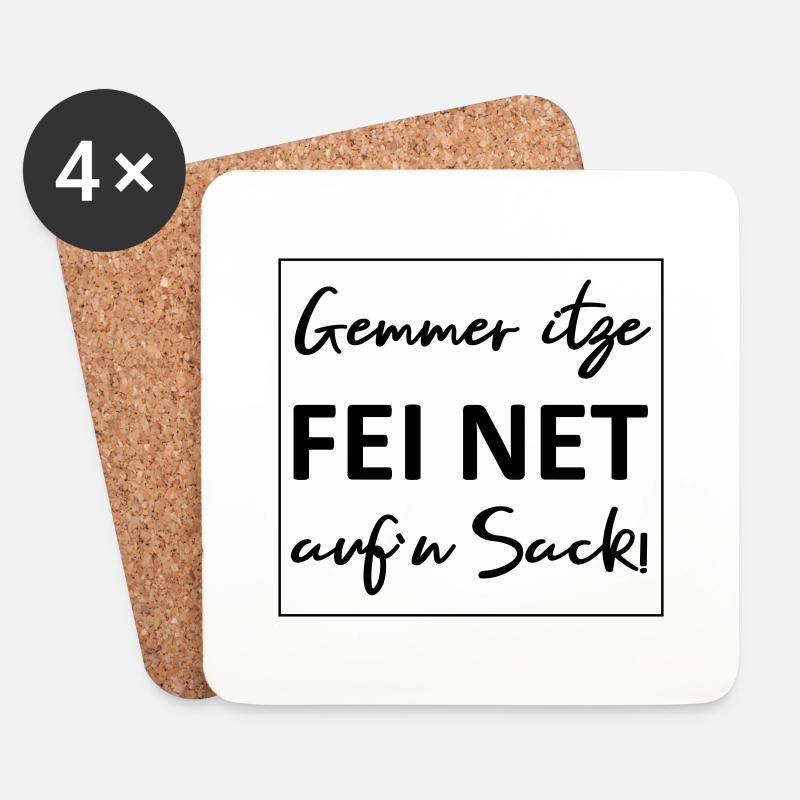 Gemmer net auf Sack - Untersetzer (4er-Set) - Weiß