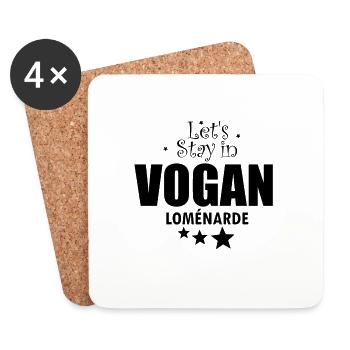 LETS STAY IN VOGAN TOGO - Dessous de verre (lot de 4) - blanc - Devant