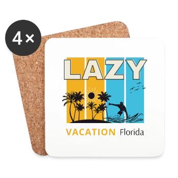Lazy vacation Florida - Coasters (set of 4) - white - Front
