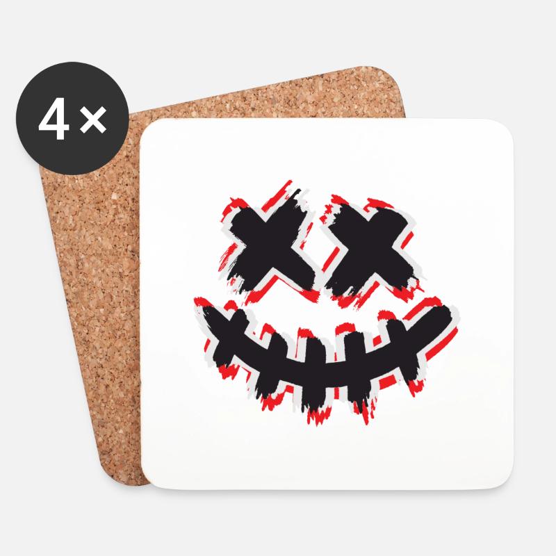 Smile X - Untersetzer (4er-Set) - Weiß