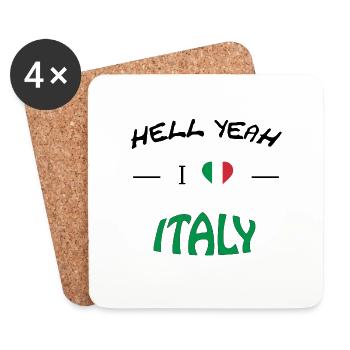 italien flagge italy Italia - Untersetzer (4er-Set) - Weiß - Vorne