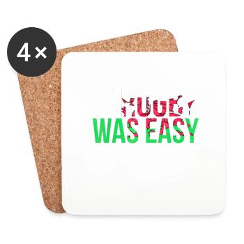 Funny Welsh Rugby Wales Rugby - Coasters (set of 4) - white - Front