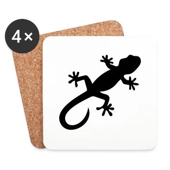 Gecko - Untersetzer (4er-Set) - Weiß - Vorne