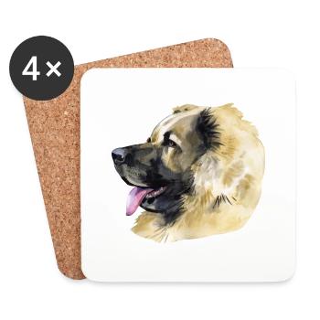 Caucasien Ovcharka Propriétaire de chien Amoureux des chiens - Dessous de verre (lot de 4) - blanc - Devant