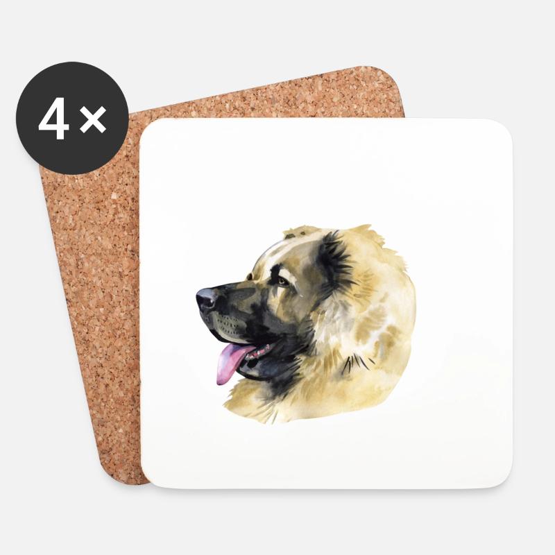 Kaukasischer Ovcharka Hundebesitzer Hundeliebhaber - Untersetzer (4er-Set) - Weiß