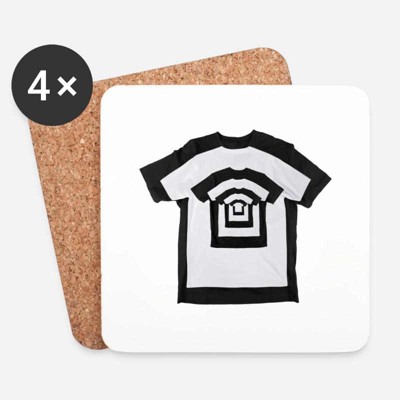 Hypnose Shirt - Untersetzer (4er-Set) - Weiß