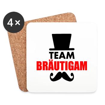 Team bräutigam - Untersetzer (4er-Set) - Weiß - Vorne
