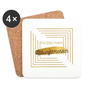 Lieblingsmensch! - Untersetzer (4er-Set) - Weiß - Vorne