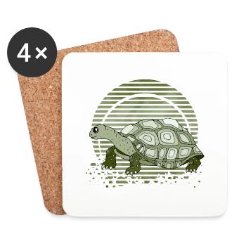 Tortoise - Coasters (set of 4) - white - Front
