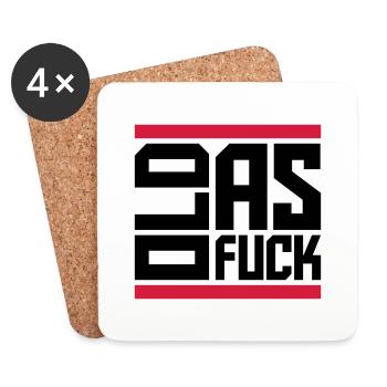 old AF Text Logo - Untersetzer (4er-Set) - Weiß - Vorne