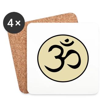 Om - Coasters (set of 4) - white - Front