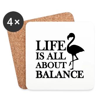 life is all about balance - Untersetzer (4er-Set) - Weiß - Vorne