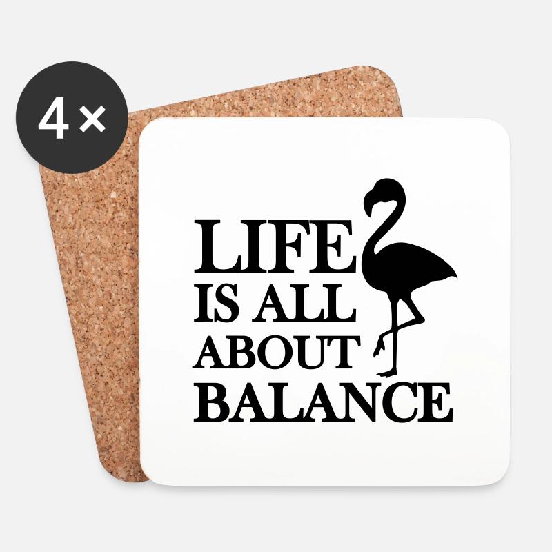 life is all about balance - Untersetzer (4er-Set) - Weiß