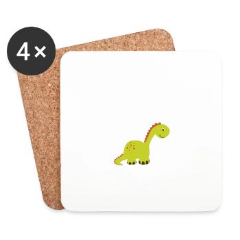 Dinosaurs 9 - Untersetzer (4er-Set) - Weiß - Vorne