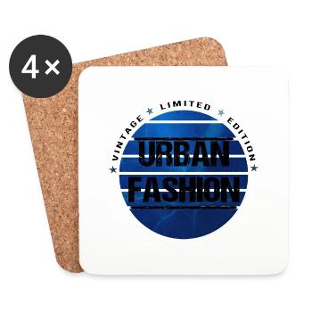 Urban Fashion Limited bleu - Dessous de verre (lot de 4) - blanc - Devant