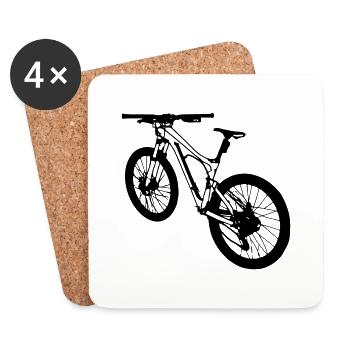Bike Mountain Bike Illustration Vector Gift - Coasters (set of 4) - white - Front