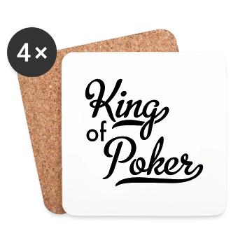 Poker - Dessous de verre (lot de 4) - blanc - Devant