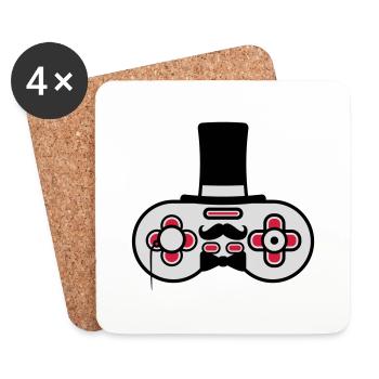 Gentlemen alter Controller Retro - Untersetzer (4er-Set) - Weiß - Vorne