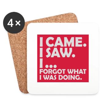 I came saw forget - Untersetzer (4er-Set) - Weiß - Vorne