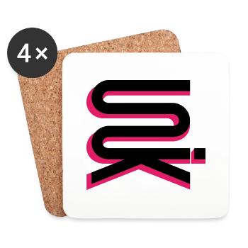 UNIK high vertical blackpink - Dessous de verre (lot de 4) - blanc - Devant