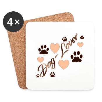 Sunny Doglover - Untersetzer (4er-Set) - Weiß - Vorne