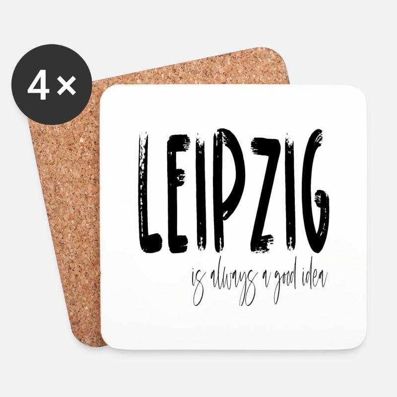 Leipzig is always a good idea - Untersetzer (4er-Set) - Weiß