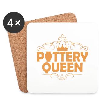 Pottery Queen Ceramics Artist Pot Maker - Untersetzer (4er-Set) - Weiß - Vorne